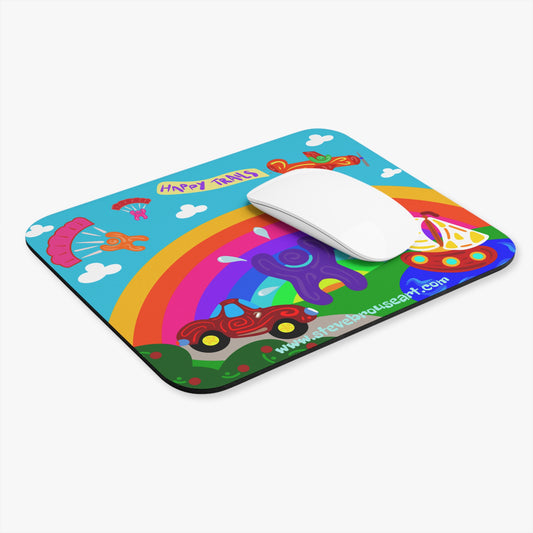 Happy Trails Rainbow Mouse Pad