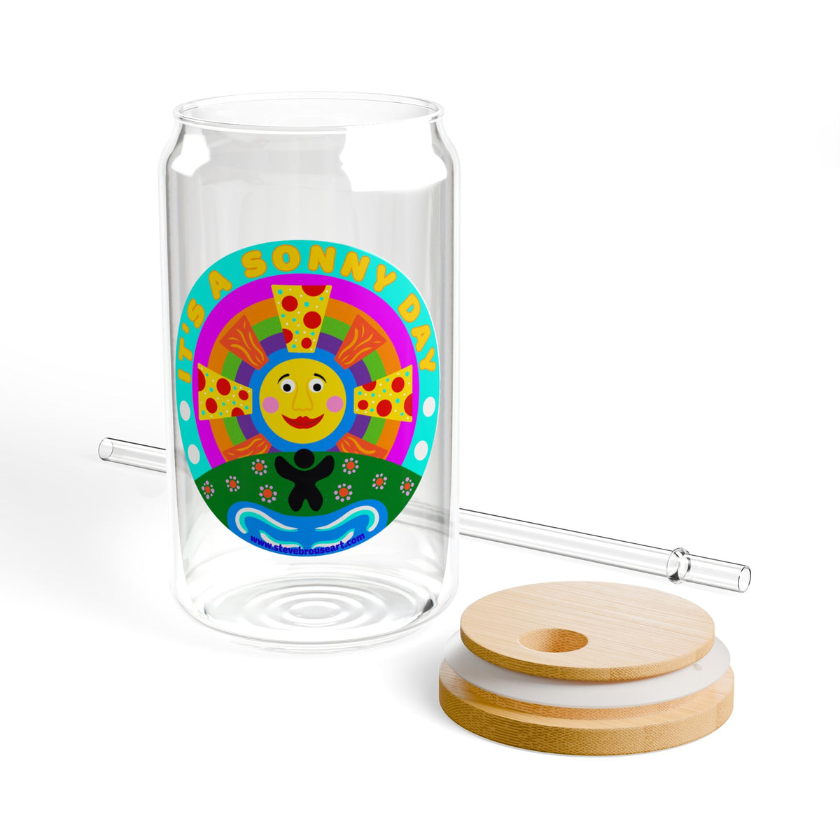 "It's A Sonny Day" Sipper Glass, 16oz