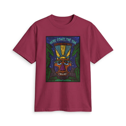 “Here Comes the Sun” Tribal Mask Graphic T-Shirt
