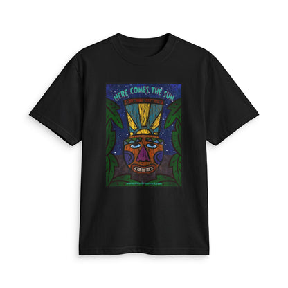 “Here Comes the Sun” Tribal Mask Graphic T-Shirt