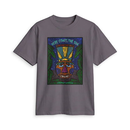 “Here Comes the Sun” Tribal Mask Graphic T-Shirt