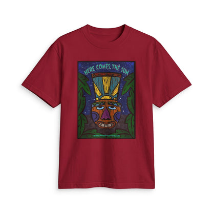 “Here Comes the Sun” Tribal Mask Graphic T-Shirt