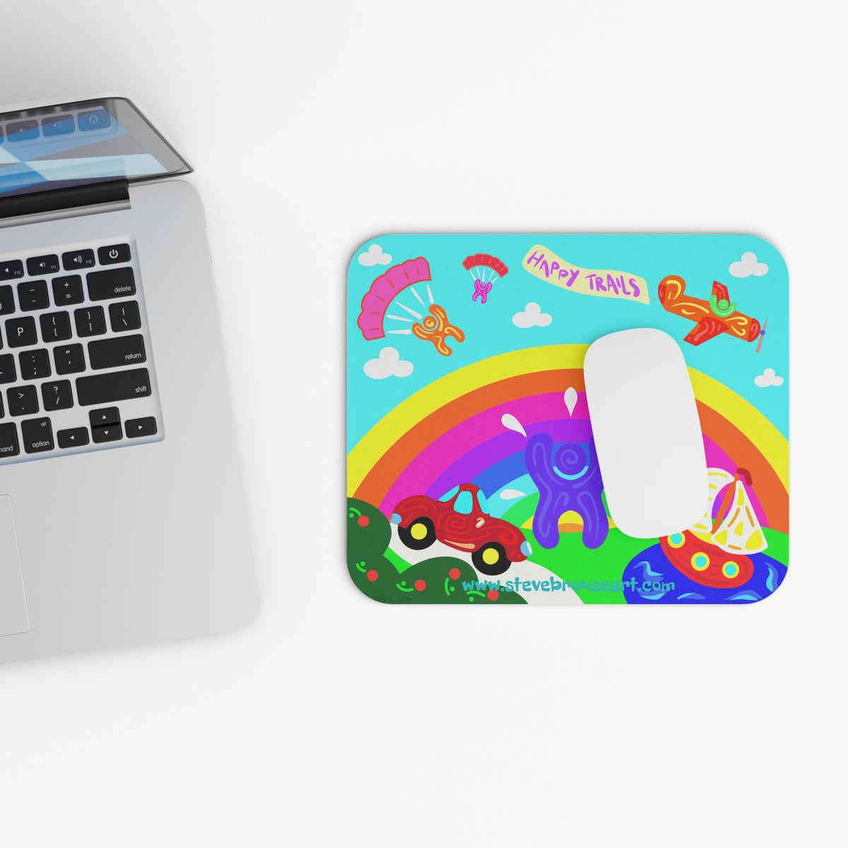 Happy Trails Rainbow Mouse Pad
