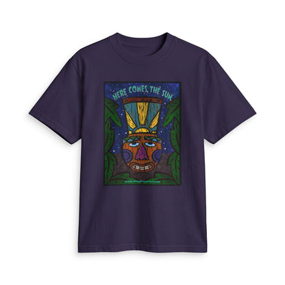“Here Comes the Sun” Tribal Mask Graphic T-Shirt