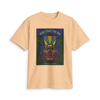 “Here Comes the Sun” Tribal Mask Graphic T-Shirt