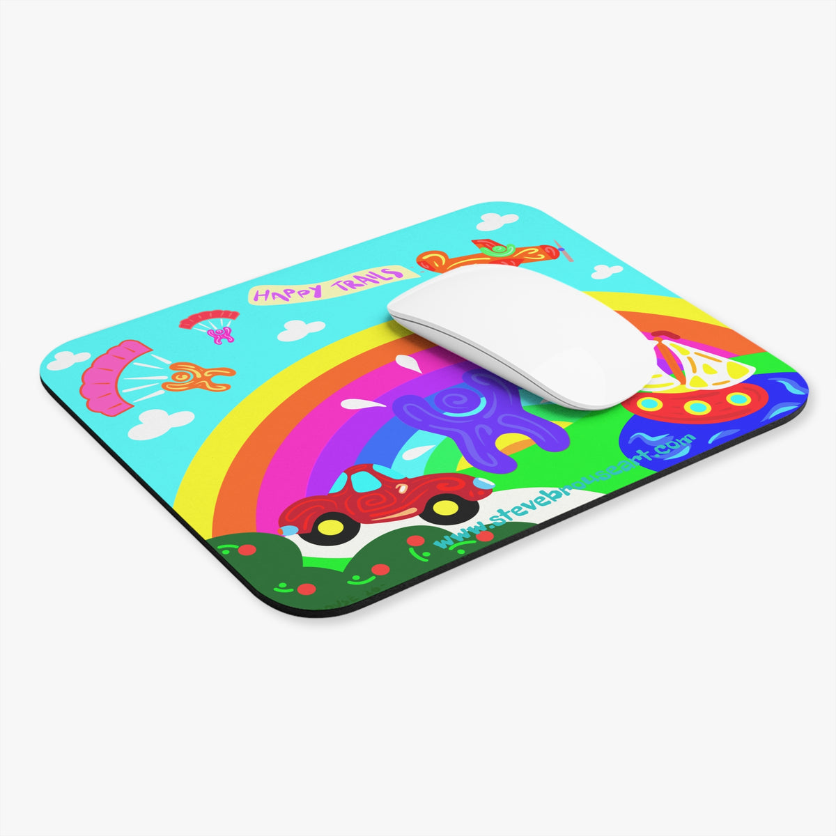 Happy Trails Rainbow Mouse Pad