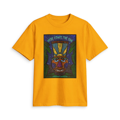 “Here Comes the Sun” Tribal Mask Graphic T-Shirt