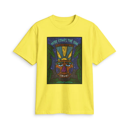 “Here Comes the Sun” Tribal Mask Graphic T-Shirt