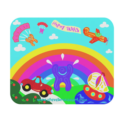 Happy Trails Rainbow Mouse Pad